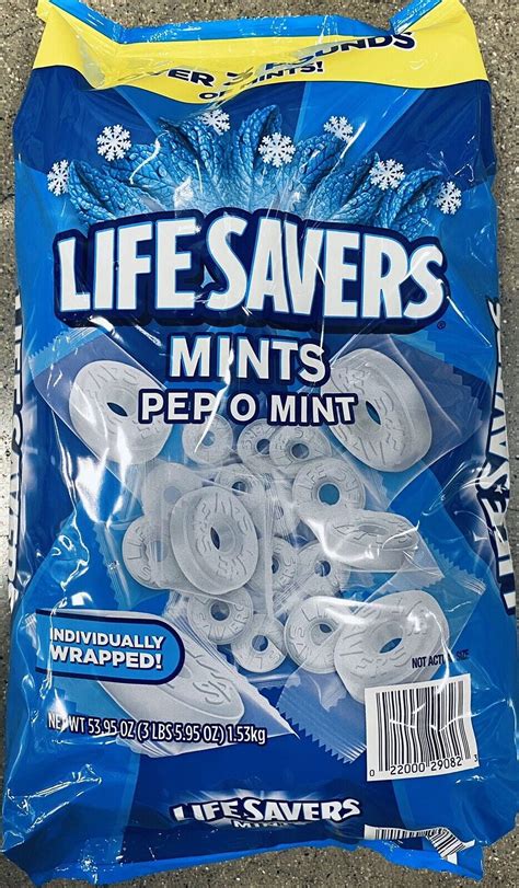 LifeSavers Pep O Mint Breath Mints Bulk Hard Candy Candies 53.95 oz (3. ...