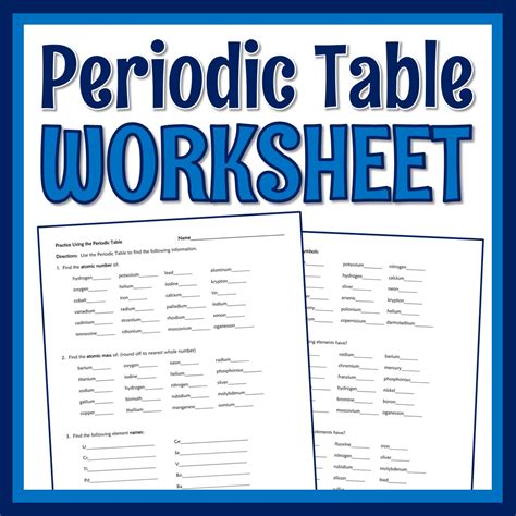 Image result for Periodic Table Practice Worksheet