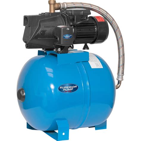 Superior Pump Shallow Well Jet Pump System, 750 GPH, 1/2 HP, 24L ...