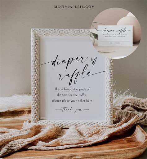 Diaper Raffle Wording
