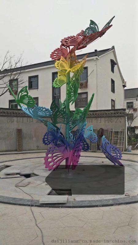 定制不锈钢凤凰雕塑抽象金属玻璃钢彩绘户外景观广场摆件