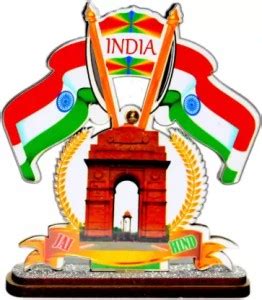 RAYDEVIL Indian Flag With India Gate Symbol Double Sided Wind Car ...