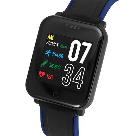 Timex Helix Unisex Tech Digital Dial Rectangle Case Temperature + HRM