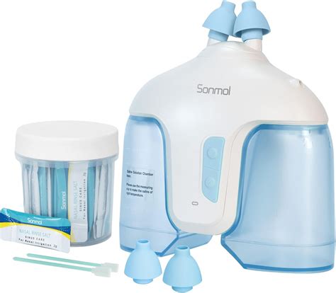 Amazon.com: Sonmol Nasal Irrigation System with 50 Salt Packets (Blue), Sinus Rinse Machine ...