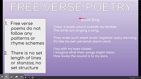 which characteristic makes song of myself a free verse poem