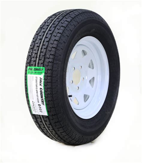 Free Country Trailer Tire Wheel Assembly ST205/75R15 8-Ply D 107M 5 Lug ...
