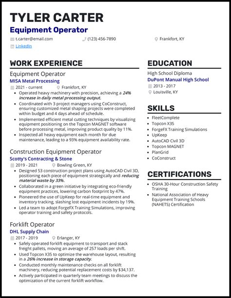 Image result for Process Operator Resume Examples