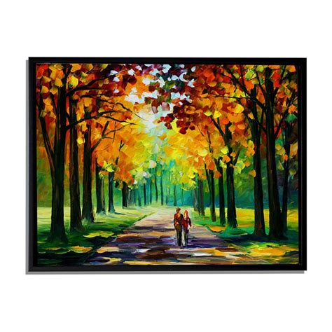 Art Street A Walk by The Avenue Art Print,Landscape Canvas Painting ...