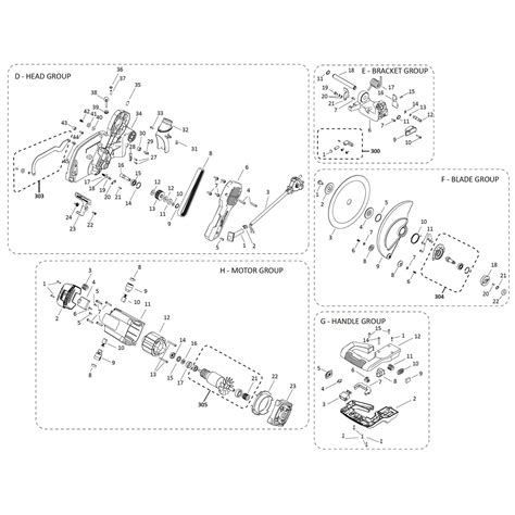 Evolution R255SMS-DB Spare Parts (Head) | Evolution Power Tools UK