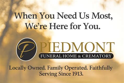Piedmont Funeral Home and Crematory | Lexington NC