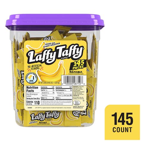 Laffy Taffy Banana Taffy Candy, 0.34 Oz, 145 Count Tub - Walmart.com