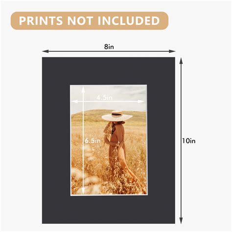 Falling in Art 50 Pack Black Acid Free Pre Cut Mats - 8x10 Picture ...