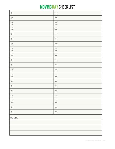 Free Printable Moving Checklist Templates [Word, PDF, Excel]