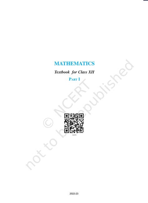 Image result for Math Class 12 Part 1