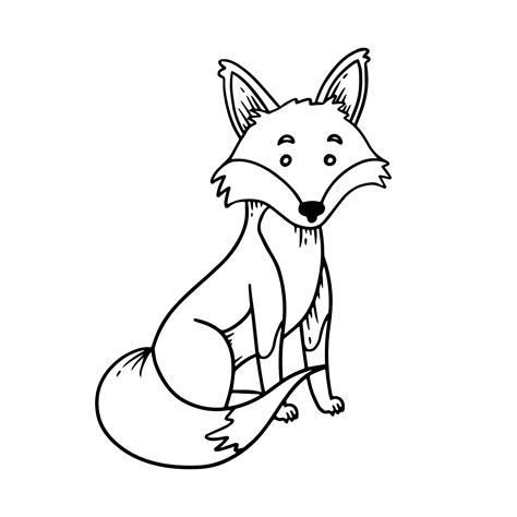 Free Fox Black And White, Download Free Fox Black And White png images ...