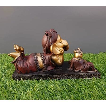 Buy VIVARS Lord Ganesha Ji with Mushak Idol for Pooja Room Home Décor ...