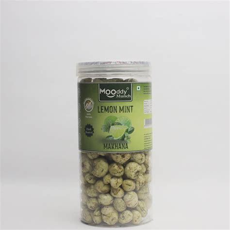 MOODDY MUNCH Lemon Mint Roasted Makhana Fox Nuts Lotus Seeds | Jain ...