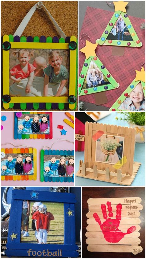 DIY Popsicle Stick Photo Frame Craft Ideas - Kids Art & Craft