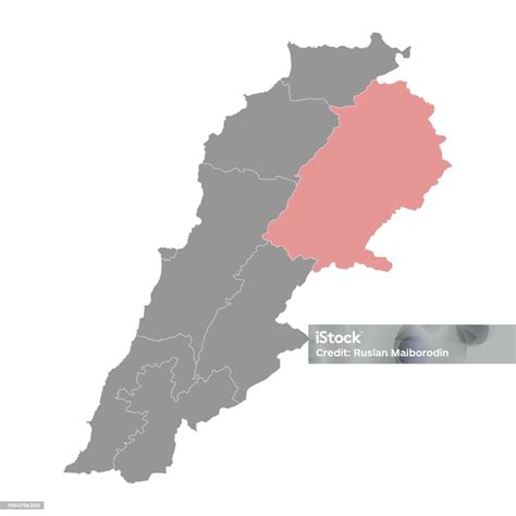 Baalbek Hermel Governorate Map Administrative Division Of Lebanon Vector Illustration Stock ...