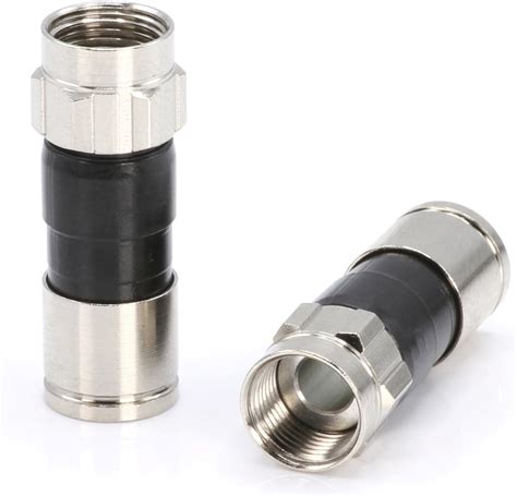 Buy Coaxial Cable Compression Fitting - 50 Pack Connector - for RG6 ...