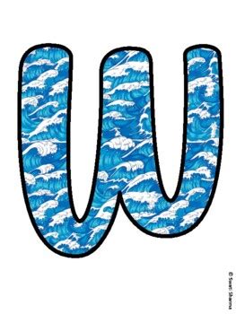 WHALE-COME TO OUR CLASS! Ocean Bulletin Board Letters school resource ...