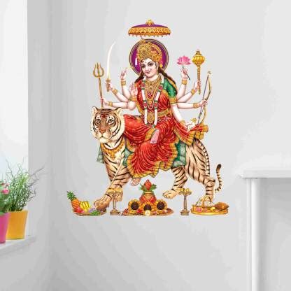 SUMAN ENTERPRISES Durga maa Large Self Adhesive Sticker Price in India ...