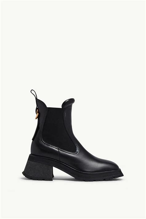 Black Gigi Leather Chelsea Boots - Boots for Women | Moncler DK