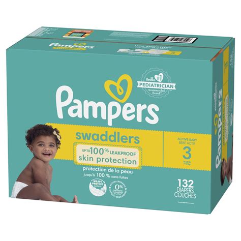 Pampers Swaddlers Active Baby Diaper, Size 3, 132 Count | Bigbigmart.com