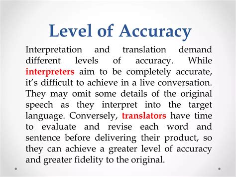 Interpretation vs. translation | PPT