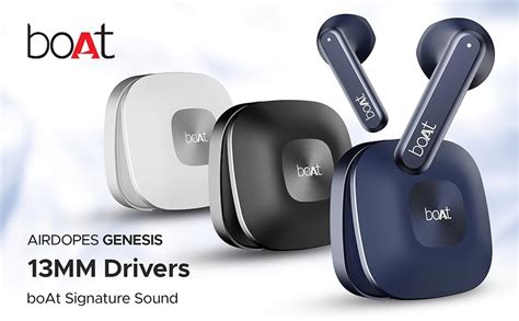 boAt Airdopes Genesis with 13Mm Drivers,Quad Mics Enx Technology(Clear ...