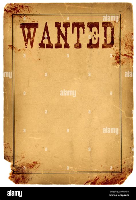 Old Wanted Poster Template