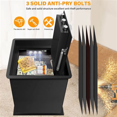 Floor Safes for Home Fire and Waterproof, Heavy Duty In Ground Safe ...