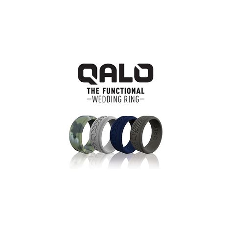 QALO Men's Step Edge Crosshatch Silicone Wedding Ring | Academy