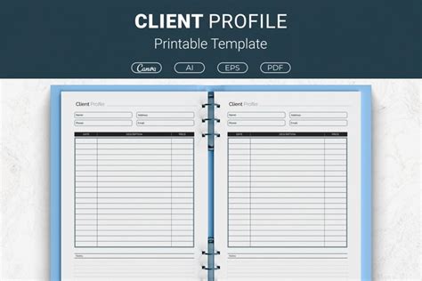 Client Profile Printable Template