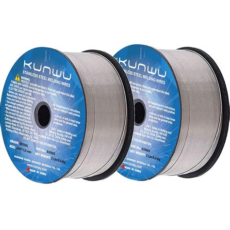 KUNWU ER308L Stainless Steel MIG Welding Wire 0.040" x 2 Lb - 2 Spools ...