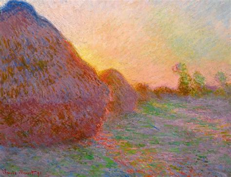 Claude Monet - Grainstack (Sunset) - Canvas Prints by Claude Monet ...