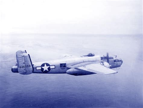 Asisbiz 43-36159 B 25J Mitchell 11AF 77BS during submarine patrols over ...