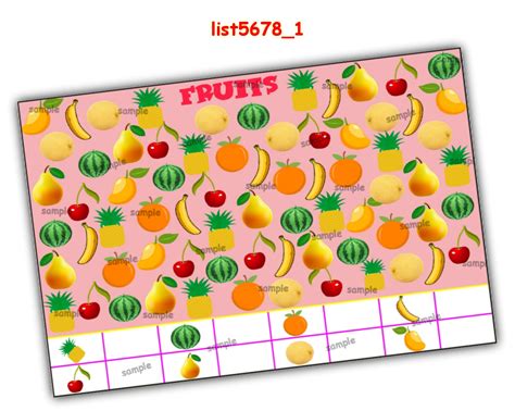 Fruits Vegetables theme designs in Tambola Housie, Paper Games, Props ...