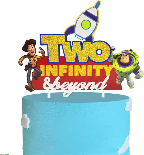 Amazon.com: Two Infinity and Beyond Cake Topper Toy Cake Toppers 2nd ...