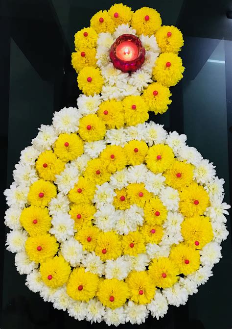 simple flower rangoli designs