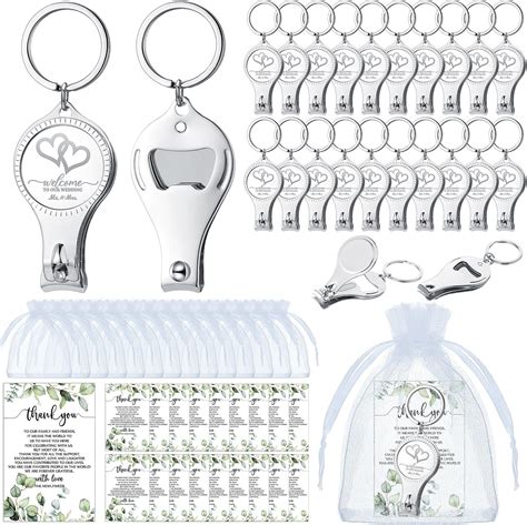 Amazon.com: Suclain 25 Sets Wedding Favors Bottle Opener Wedding Guest ...