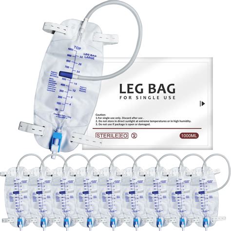 Amazon.com: 10 Pack Latex Catheter Set with 2000ml Urinary Drainage Bag and 750ml Leg Bag for ...