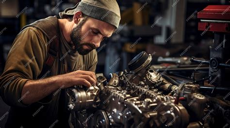 Premium AI Image | A Photo of a Mechanic Replacing Car Thermostats and ...