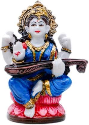 Morpankh Art Religious Idol of Goddess Saraswati Seating on Lotus ...