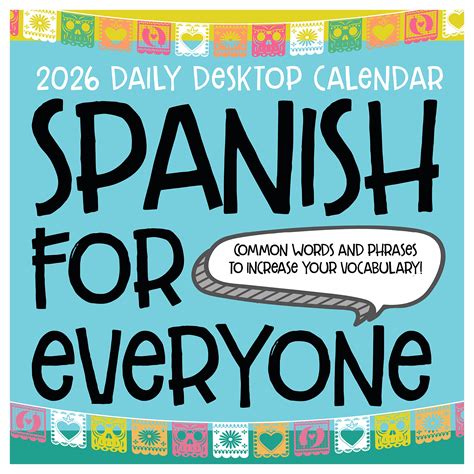 2026 Spanish Words - Daily Boxed Page-A-Day Calendar