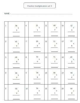 Image result for Multiply Numbers Two-Digit by One Digit