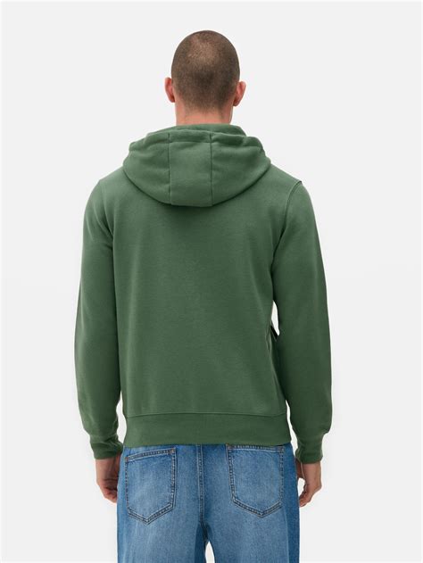 Mens Green Zip-Up Hoodie | Primark