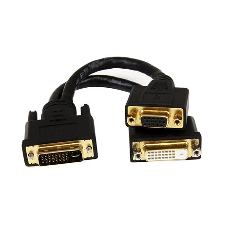 StarTech.com DVI I to DVI D and VGA Splitter, 8in, Wyse Compatible, DVI ...