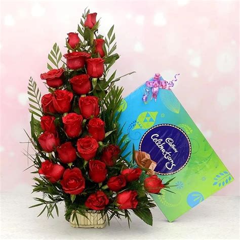 Order Red Rose Basket and Celebration online | Get same day delivery ...