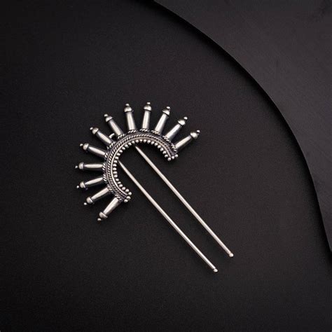 Silver Sun Motif Hair Accessory Pendant | 92.5% Sterling Silver